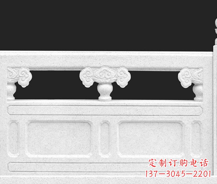 宁夏公园景观汉白玉石雕栏板 (3)