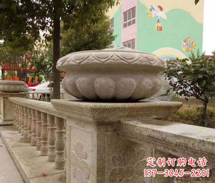 宁夏砂岩花盆雕塑