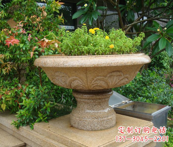 宁夏雕塑花盆,精雕细琢