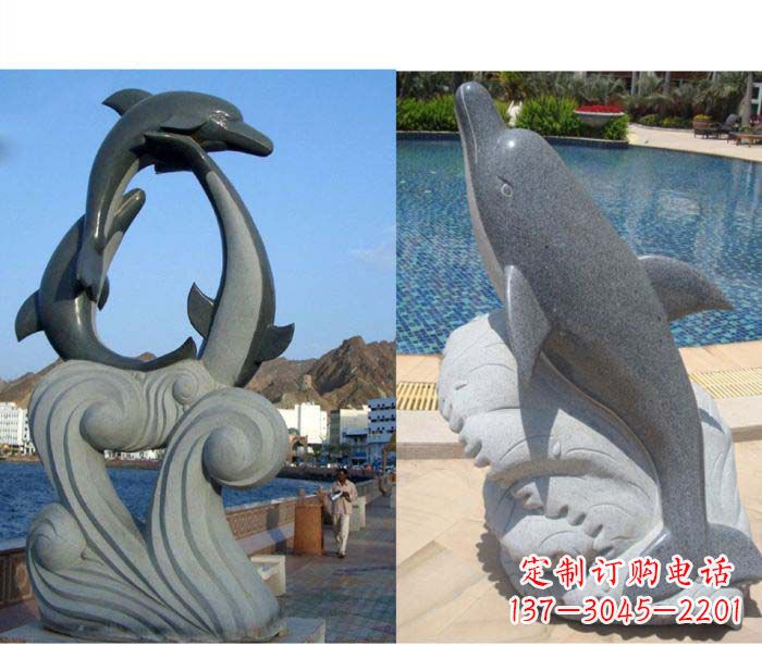宁夏艺术精细 海豚雕塑