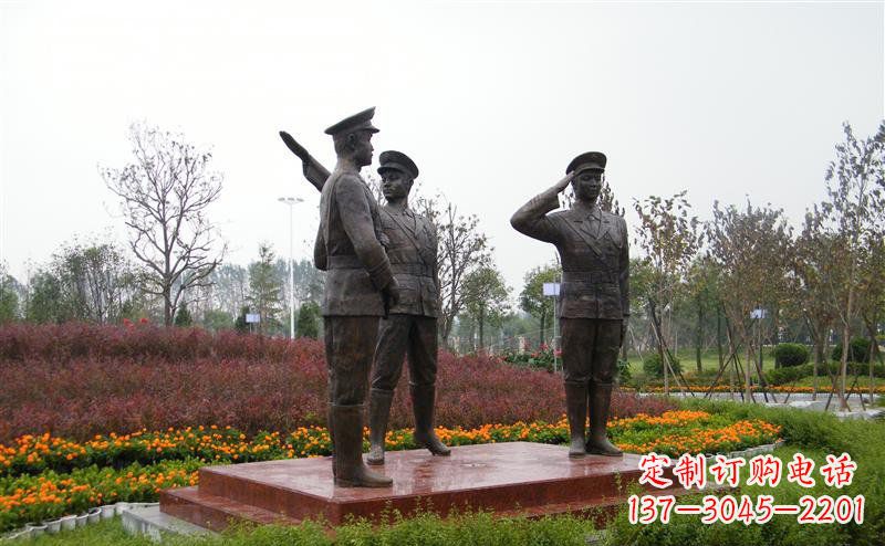 宁夏金属警察雕塑——荣耀守护社会治安!