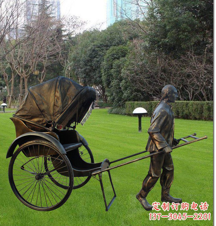 宁夏艺术纪念·传统文化·黄包车雕塑