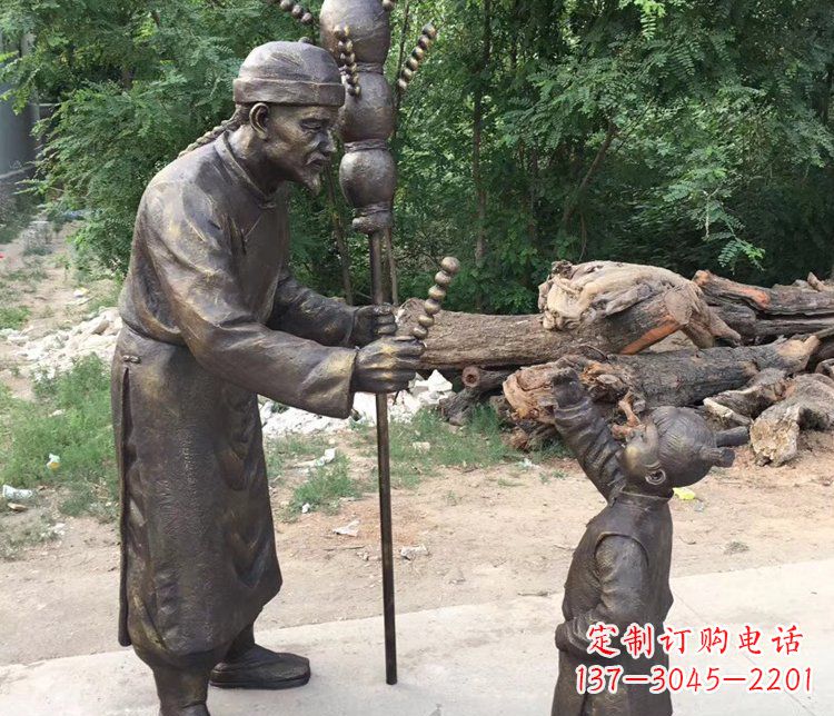 宁夏温馨传情,情意绵绵——铜质葫芦雕塑