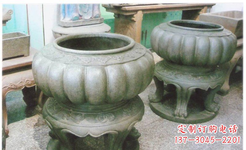宁夏公园水缸景观铜雕