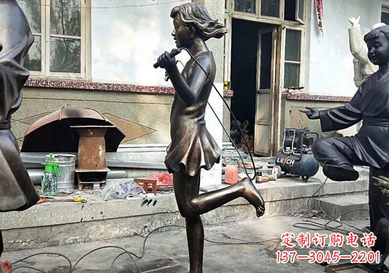 宁夏精美女孩铜雕