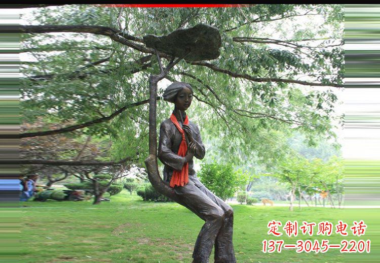 宁夏可爱迷人的美女雕塑