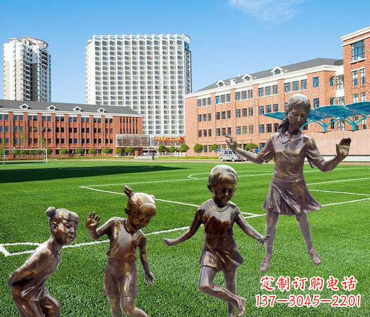 宁夏中领雕塑定制小孩铜雕