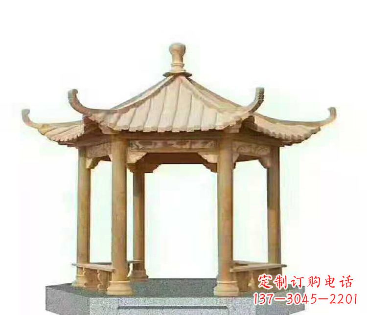 宁夏晚霞凉亭石雕