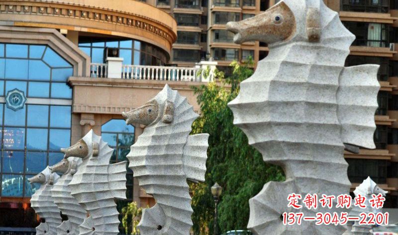 宁夏艺术级小区喷水马雕塑