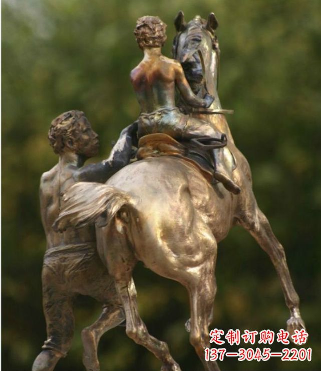 宁夏浪漫无限,精致骑马铜雕