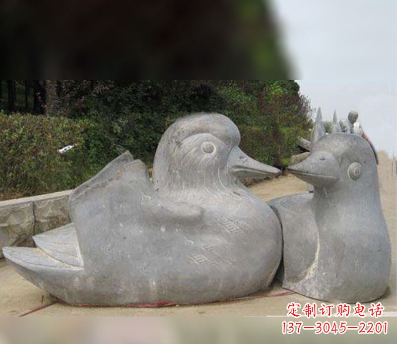 宁夏中领雕塑传统鸳鸯石雕