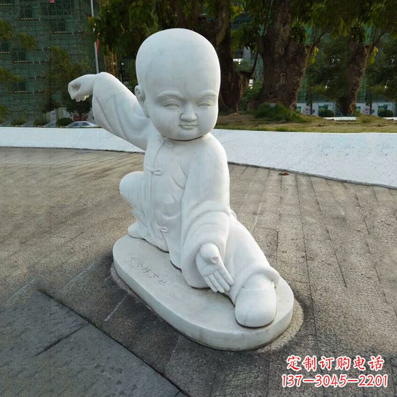 宁夏功夫和尚汉白玉石雕