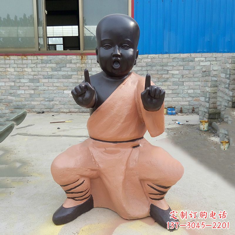 宁夏铜雕功夫小和尚