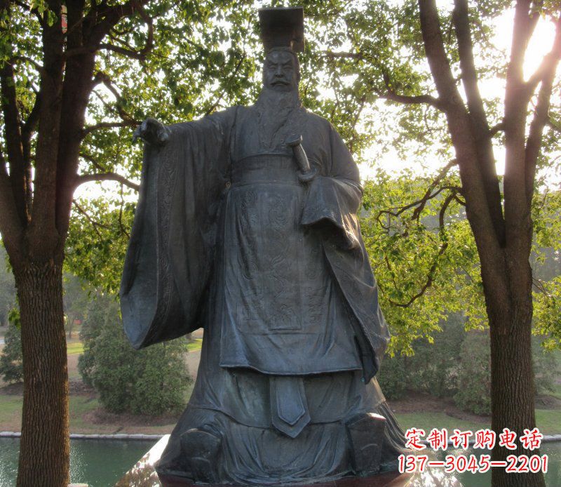 宁夏古代皇帝刘邦铜雕