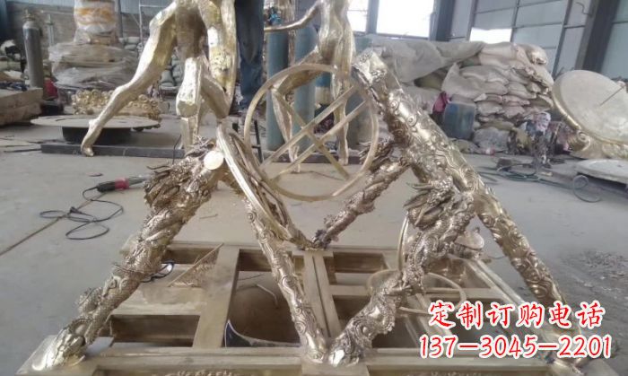 宁夏古代浑天仪铜雕 (2)