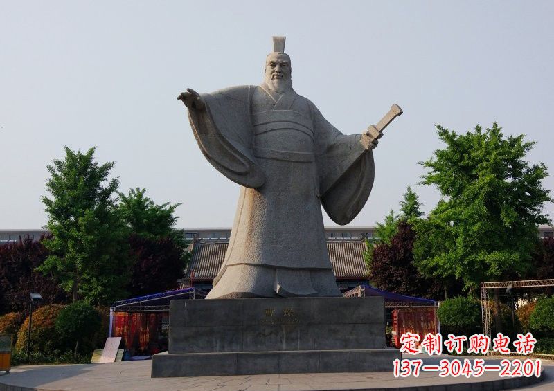 宁夏超越时空的名人雕塑