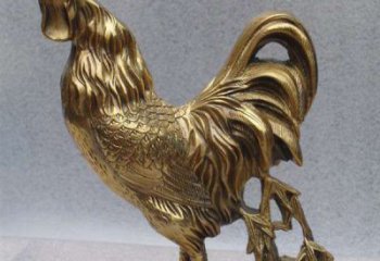 宁夏经典公鸡铜雕