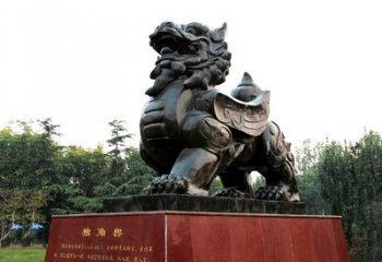 宁夏独角兽雕塑，释放公正之美