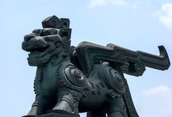 宁夏中领雕塑-铜制獬豸雕塑
