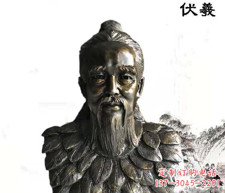 宁夏经典古神伏羲雕像,文化艺术绽放光芒