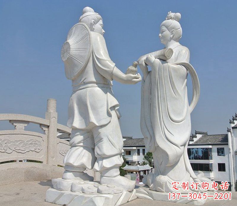宁夏唯美古典,传统牛郎织女石雕