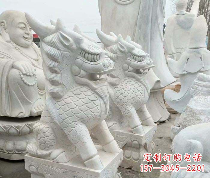 宁夏中领雕塑麒麟石雕:传承古典韵味