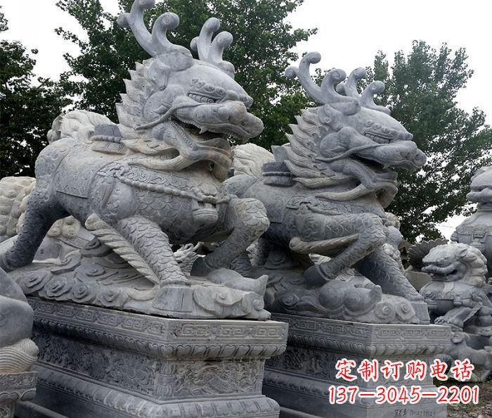 宁夏古典精美麒麟雕塑