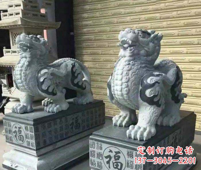 宁夏传承经典的古典貔貅石雕