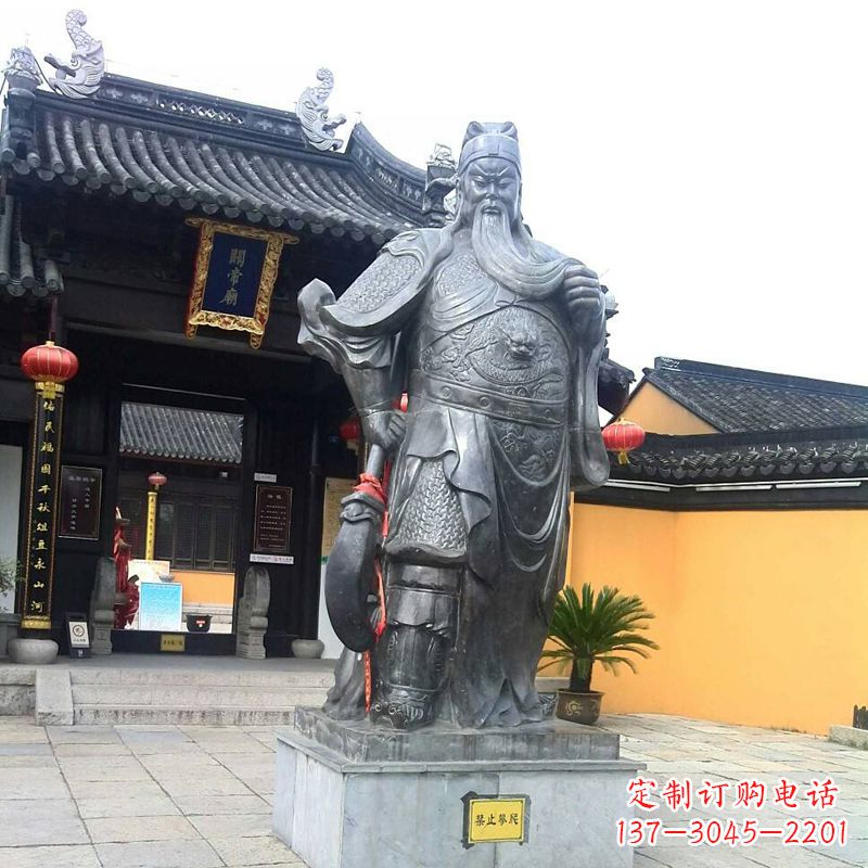 宁夏关帝庙关公神像-寺庙景点历史文化名人铜雕