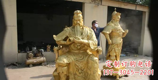 宁夏关帝武财神铜雕