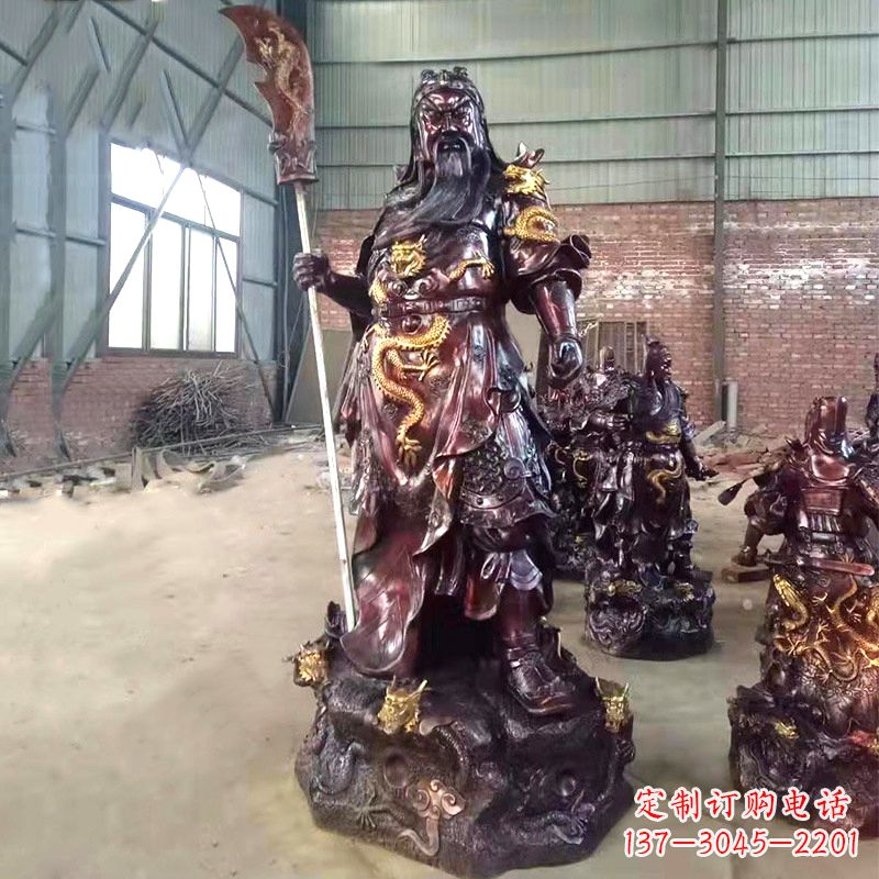宁夏国际级铜雕作品--关公关二爷神像