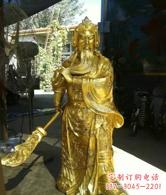宁夏关公提刀武财神铜雕