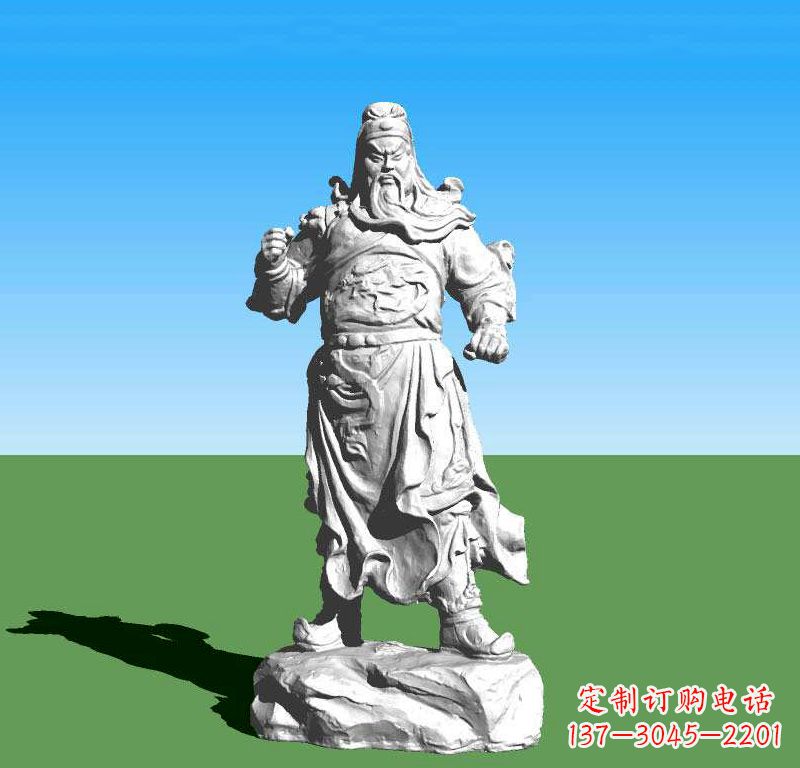 宁夏关羽关云长石雕