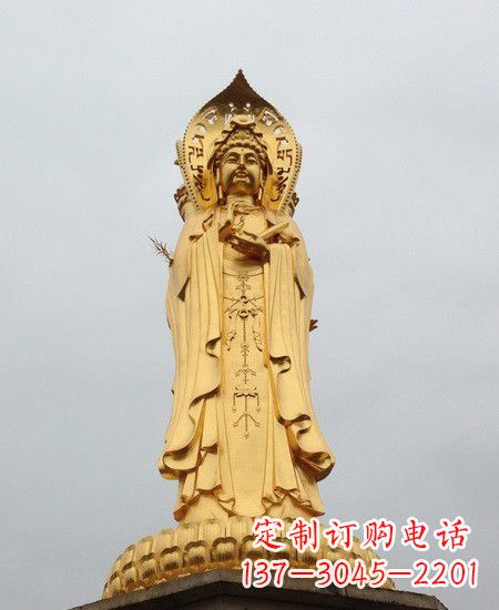 宁夏观音铜雕塑-传承千年古风