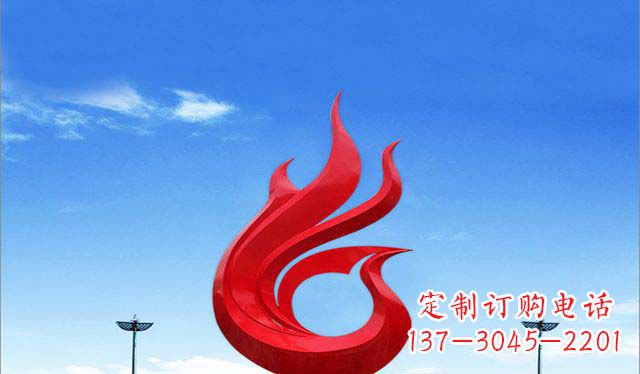 宁夏广场不锈钢凤凰雕塑1
