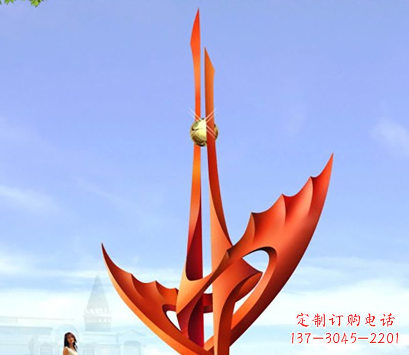 宁夏不锈钢火炬抽象雕塑