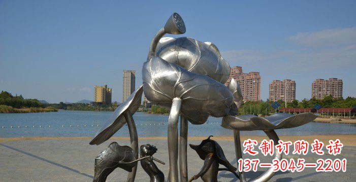 宁夏精美不锈钢莲蓬雕塑