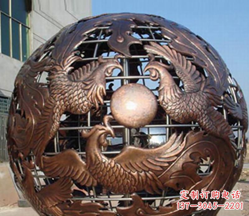宁夏中领雕塑定制经典龙凤雕塑;