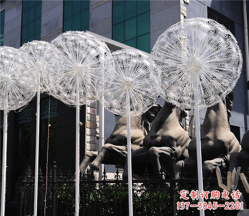 宁夏广场不锈钢蒲公英雕塑