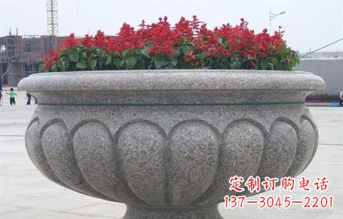 宁夏广场大理石花盆雕塑