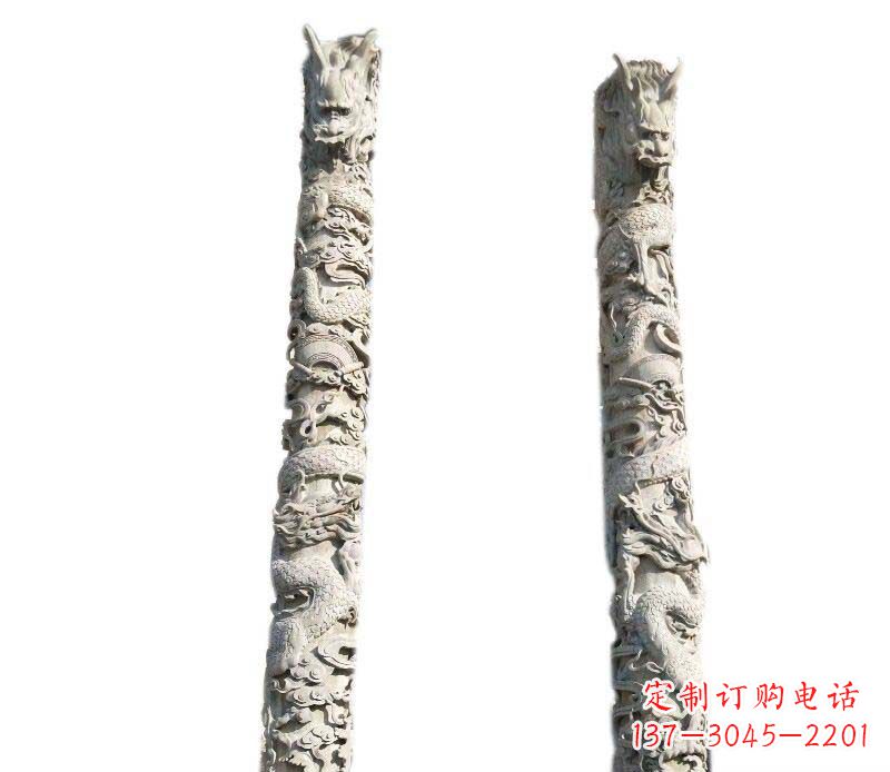 宁夏欣赏传统工艺,邀请专业大理石龙柱雕塑