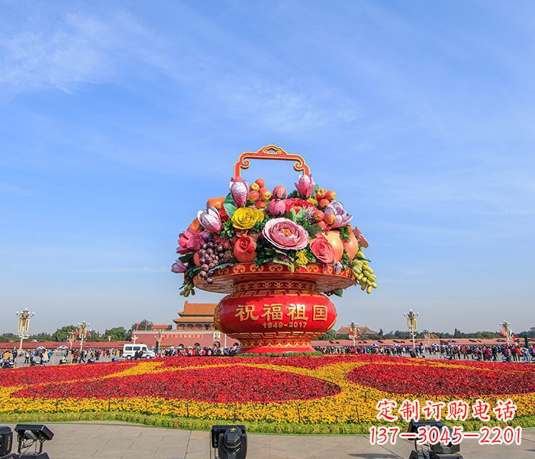 宁夏大型不锈钢花篮雕塑，艺术缔造美好景观