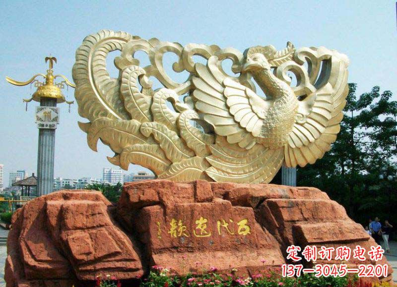 宁夏中领雕塑凤凰雕塑,精美绝伦