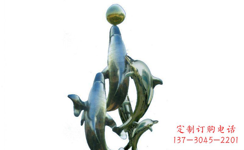 宁夏优雅而精致的海豚雕塑