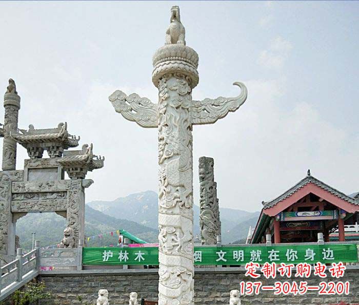 宁夏广场景观大理石华表石雕