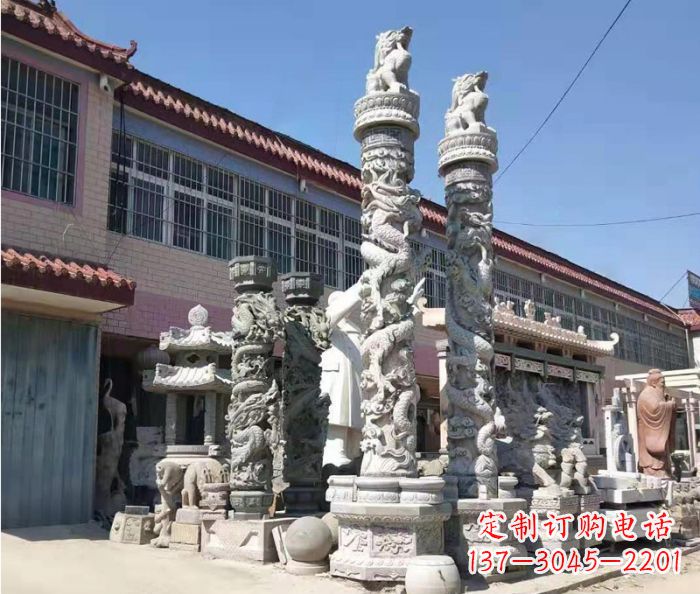 宁夏品质考究的大理石龙柱石雕