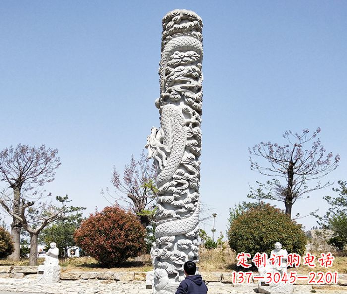 宁夏欣赏传统工艺的极致雕塑——大理石盘龙柱石雕