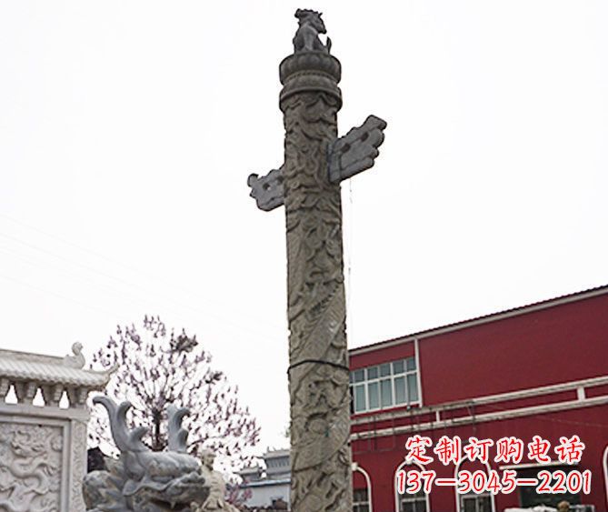宁夏广场景观盘龙柱石雕 (6)