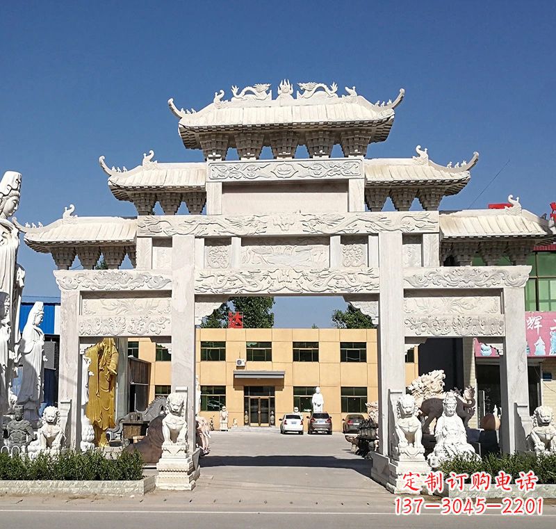 宁夏广场石雕牌坊:品质卓越的牌坊雕塑