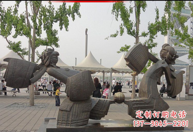 宁夏广场铜雕跳舞美女人物雕塑